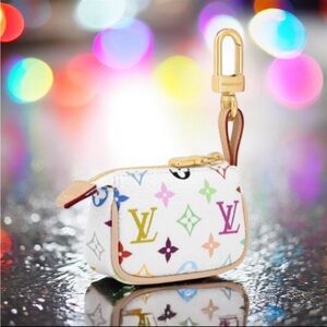 🆕💞LOUIS VUITTON x MURAKAMI MICRO POCHETTE White Multicolor Monogram GHW • NWTB